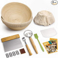 Rorecay Banneton Bread Proofing Baskets Set of 2, 9 Inch Round Cane Sourdough by Rorecay
