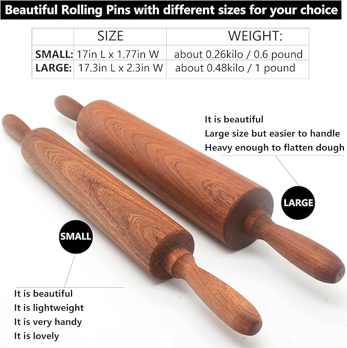 Classic Sapele Wooden Rolling Pin - Image 5
