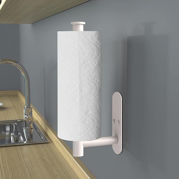 VAEHOLD Adhesive Paper Towel Holder Under Cabinet Wall Mount - Image 5