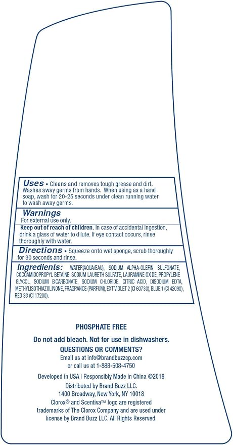 Clorox Scentiva Dish Soap | Great Smelling Dishwashing Liquid Cuts Through Grease FAST | Quick Rinsing Formula Washes Away Germs | A Powerful Clean You Can Trust, Tuscan Lavender & Jasmine, 26 oz