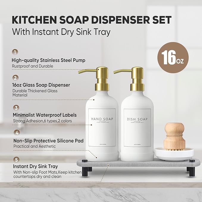 Kitchen Soap Dispenser Set - Image 3