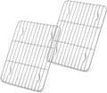 E-far Small Baking Rack Set of 2, Stainless Steel Metal Roasting Cooking Racks by E-far