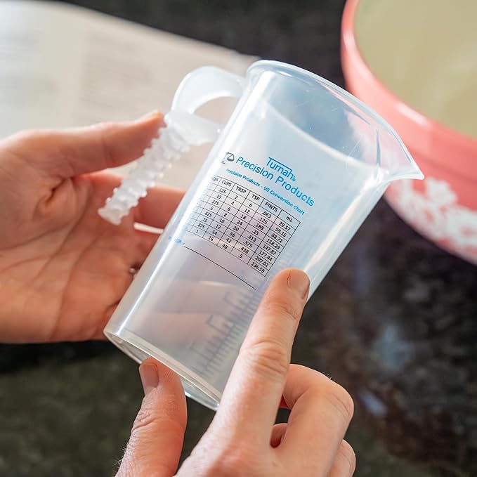8oz 1 Cup Measure Pitcher with Convenient Conversion Chart– Food Grade - Image 2