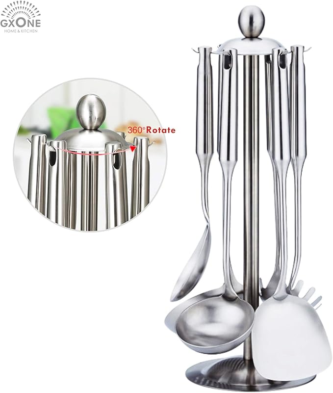 Kitchen Utensil Set – 6 Piece Stainless Steel Cooking Utensils - Image 5