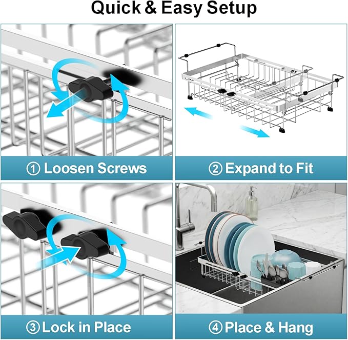 GSlife Over Sink Dish Drying Rack - Image 7