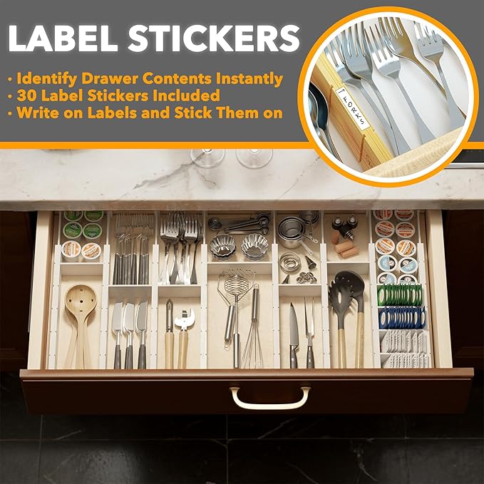 SpaceAid Bamboo Drawer Dividers - Image 3