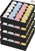 Joyoldelf Sock Drawer Organizer Divider Underwear Organizer 24-cell Fabric by APPRECIATELIFERELAXYOURSOUL