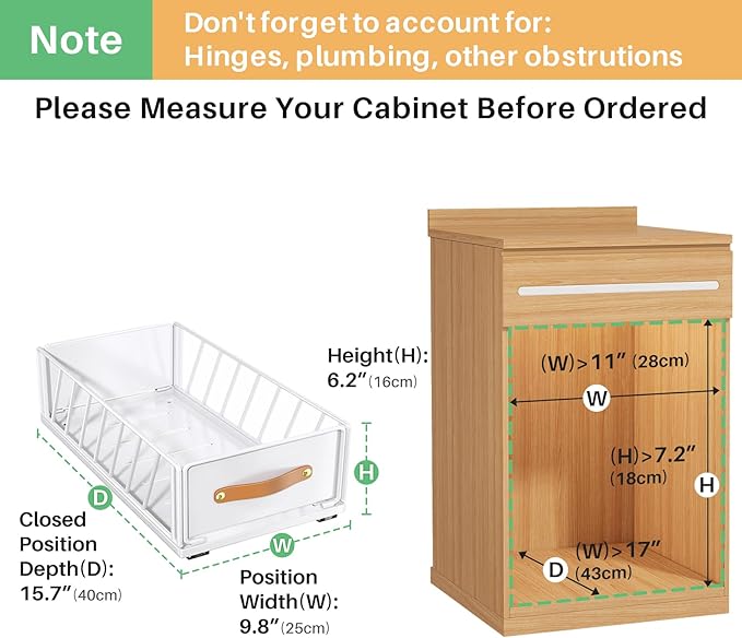 Pull out Cabinet Organizer, Heavy Duty Slide out Pantry Shelves Drawer Storage - Image 2