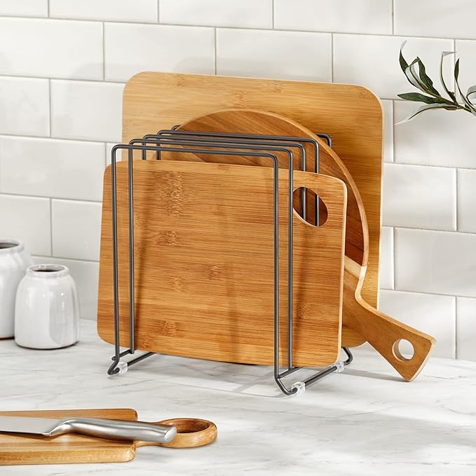 mDesign Pot Lid and Pan Rack — Metal Wire Rack - Image 6