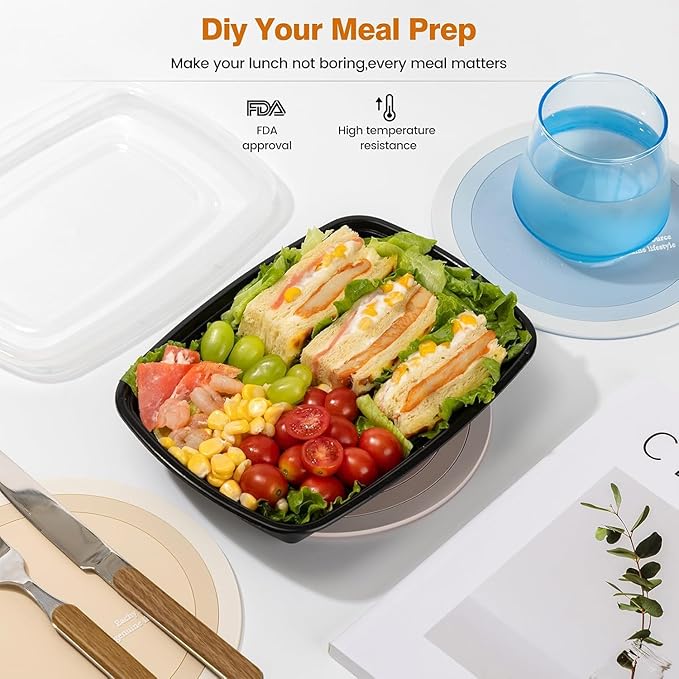 Glotoch Express 32oz 1-Compartment Meal Prep Containers - Image 5