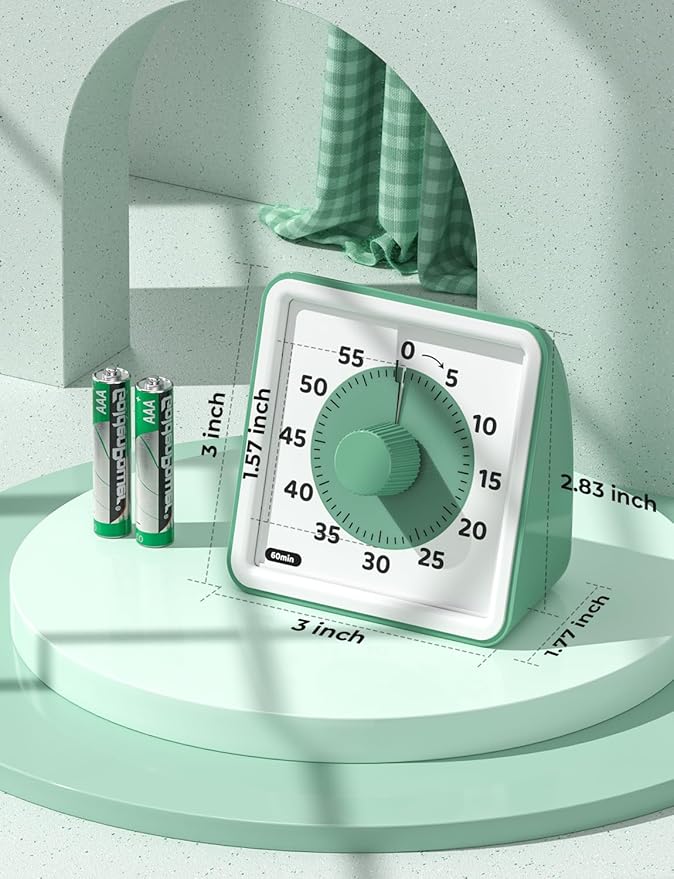 LIORQUE Visual Timer for Kids, 60-Minute Countdown Timers for Classroom Office - Image 7