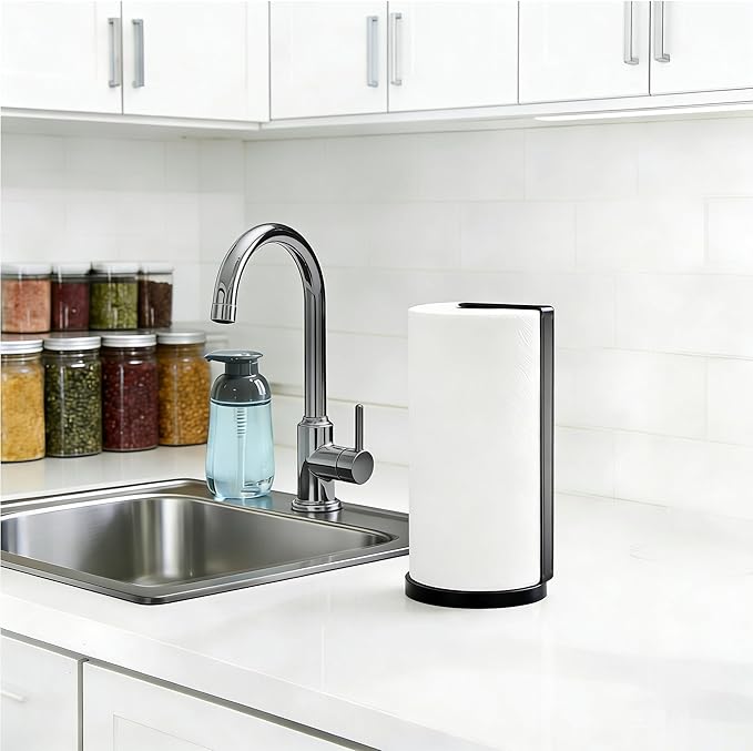 ZUNTO Paper Towel Holder for Countertop, Freestanding Kitchen Paper Towel - Image 5