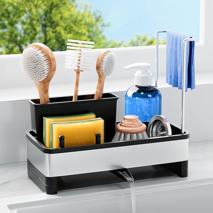 Laveshop Sponge Holder for Kitchen Sink, Rustproof Stainless Steel Sink Caddy by Unknown