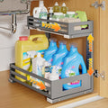1-Pack Under Sink Organizers and Storage, 2-Tier L Shape Pull Out Cabinet by UnderSinkOrganizer