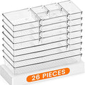 Criusia Drawer Organizer, 26 Pack Clear Plastic Drawer Organizer Bins, by Criusia