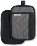 KITCHENAID Beacon Two-Tone Pot Holder 2-Pack Set, Contour Silver/Matte Black by KitchenAid