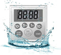 Digital Timer Waterproof Shower Timer Shower Clock Bathroom Kitchen Timer by NUOSWEK