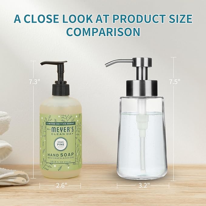Soap Dispenser, Glass Hand Soap Dispenser - Image 2