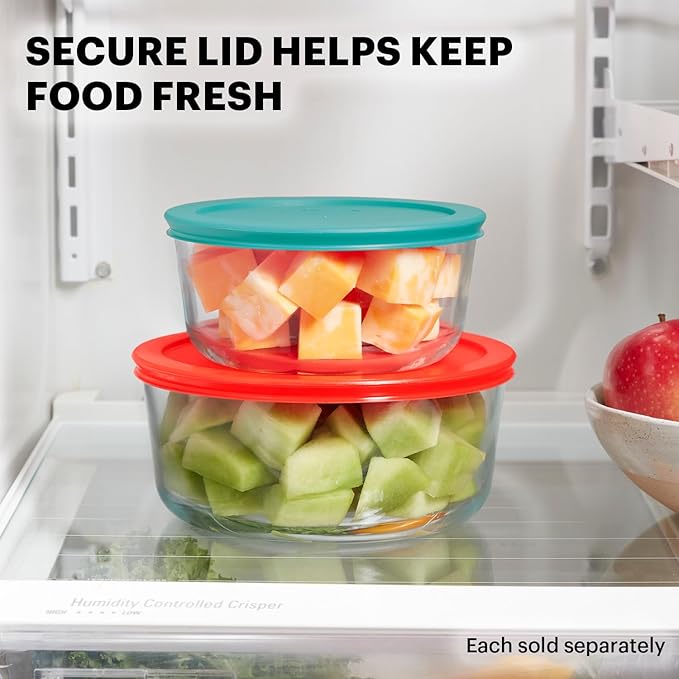 Pyrex Simply Store Small Glass Food Storage Containers Set, Meal Prep Containers - Image 4