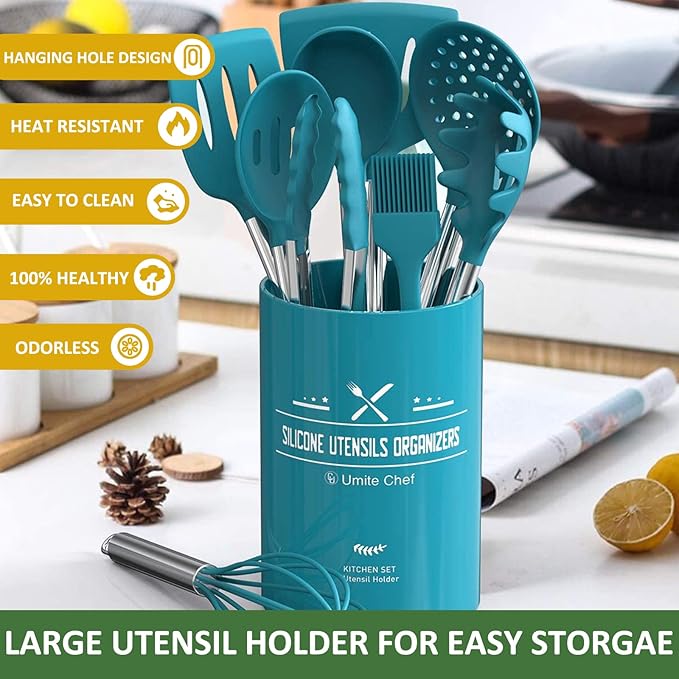 15 Pcs Silicone Cooking Utensils Kitchen Utensil Set - Image 7