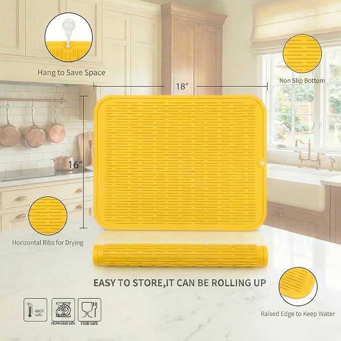 MicoYang Silicone Dish Drying Mat - Image 2