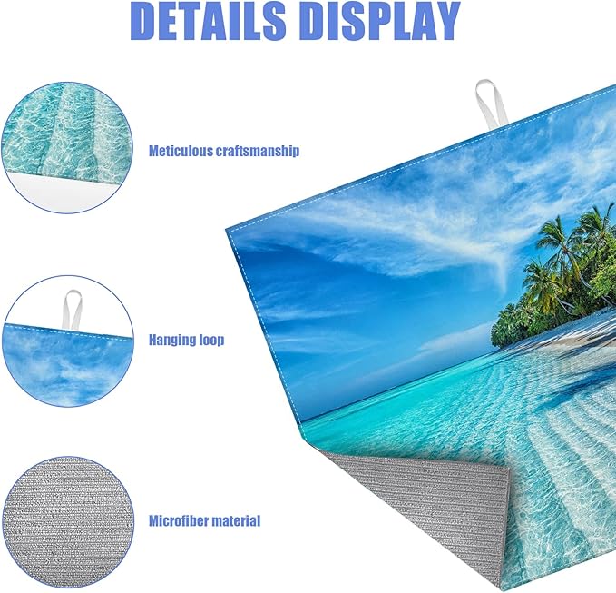 Beach Palm Tree Dish Drying Mat - Image 3