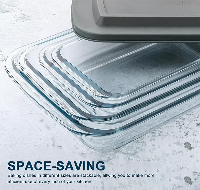 8-Piece Deep Glass Baking Dish Set - Image 3