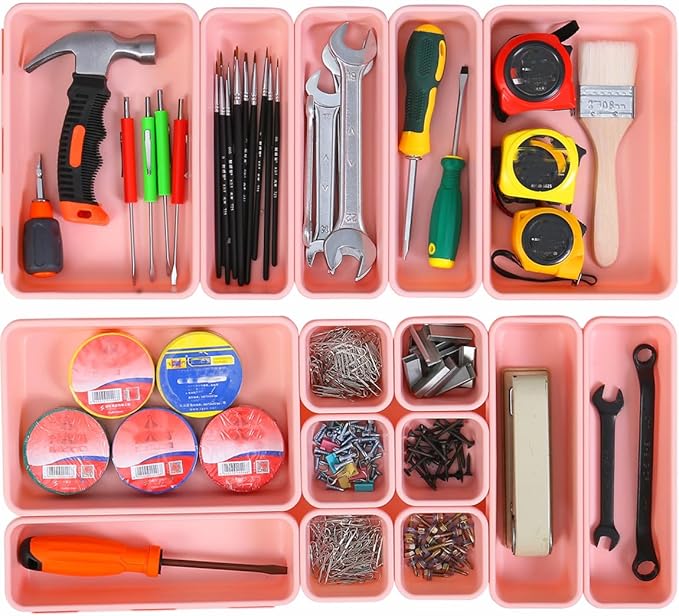 Kutesna 15 PCS Interlocking Desk Drawer Organizer Separator - Image 6