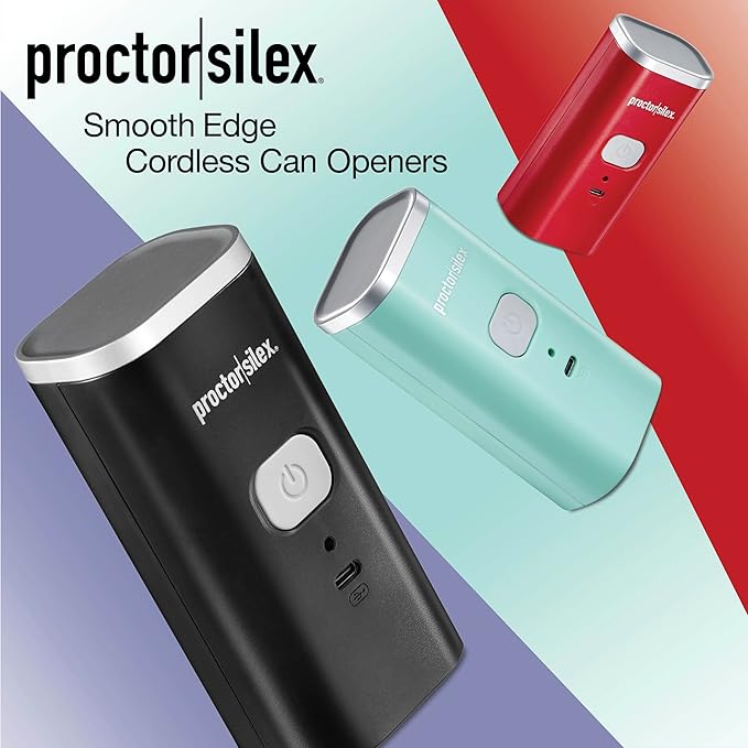 Proctor Silex Automatic Electric Can Opener, Hands Free Cordless Operation & - Image 7