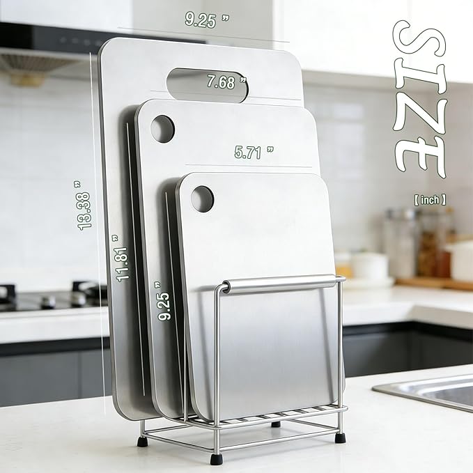 100% Pure Titanium Cutting Board Set of 3, Titanium Cutting Boards - Image 6