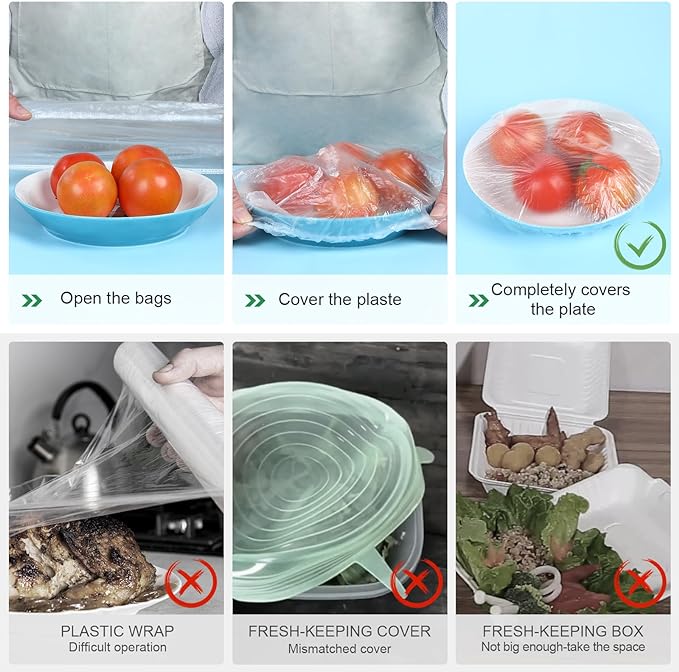 100 Boxed Bowl Covers Bread Proofing Plastic Wrap - Image 4