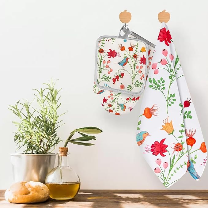 3 Pcs Kitchen Stuff, Kitchen Oven Mitts and Pot Holders Sets - Image 5