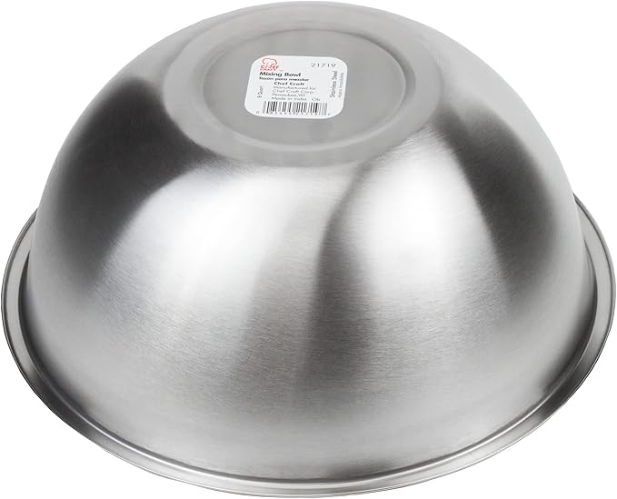 Chef Craft Brushed Mixing Bowl, Stainless Steel - Image 2