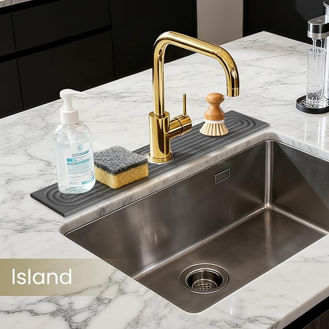 Faucet Mat for Kitchen Sink -Diatomite Stone Drying Mat for Kitchen Counter & - Image 3