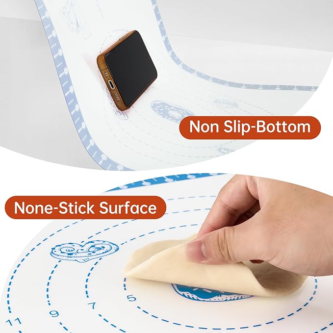 Baking Mats Silicone for Baking Sheet, Non Stick Pastry Mat for Dough Rolling - Image 8
