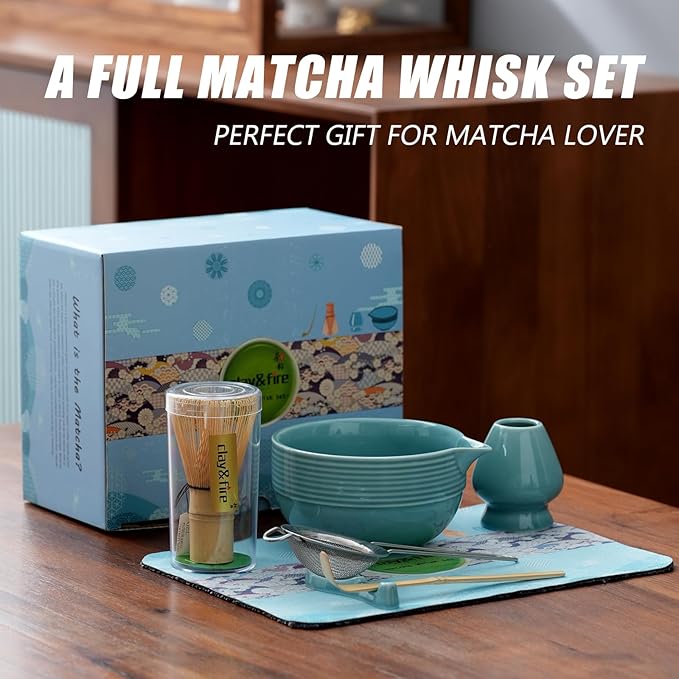 Clay&Fire Matcha Whisk Set, Ceramic Matcha Set, Matcha Bowl - Image 9