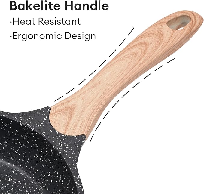 JEETEE Non Stick Frying Pan Set, Frying Pans Nonstick, Omelette Skillet - Image 8