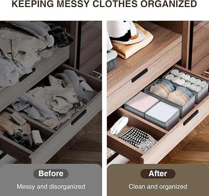 DIMJ Drawer Organizer Clothes, Dresser Organizer - Image 6