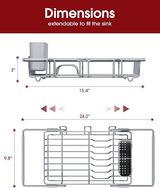 Sakugi Dish Drying Rack in Sink - Image 3