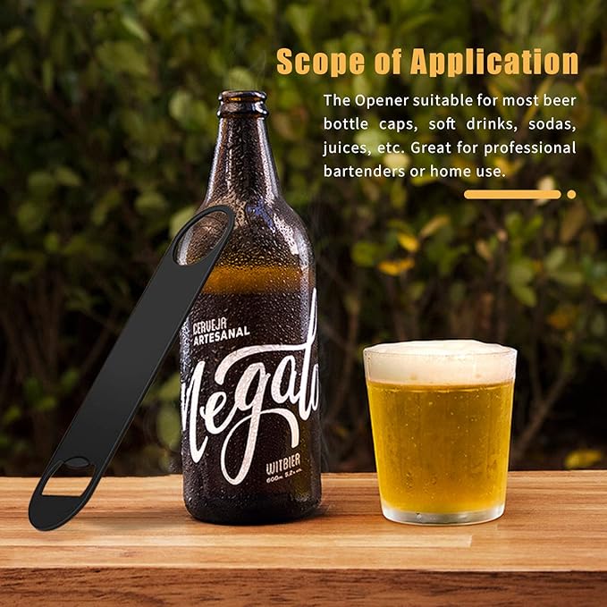 KTOJOY 4 PACK Stainless Steel Flat Bottle Opener, Beer Bottle Opener, - Image 4