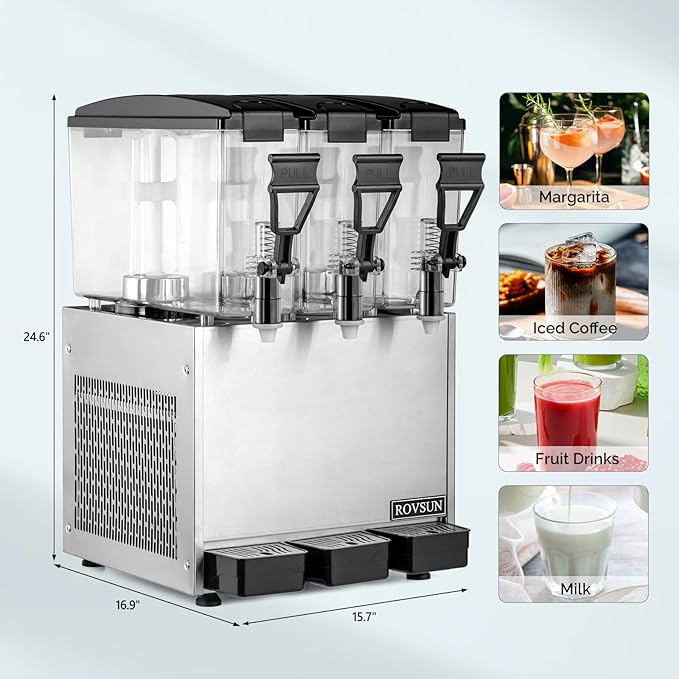 ROVSUN Commercial Beverage Dispenser 7.8 Gal/30L, Commercial Juice Dispenser - Image 7