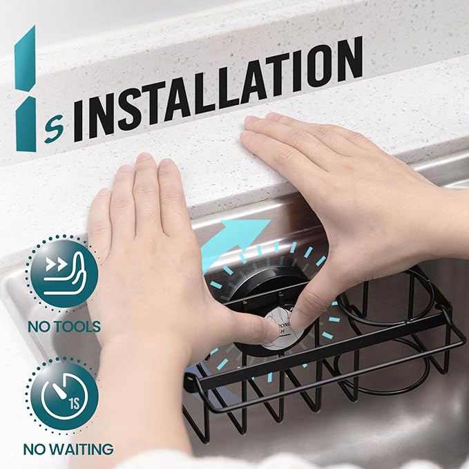 TAILI 4-in-1 Sponge Holder for Kitchen Sink - Image 2