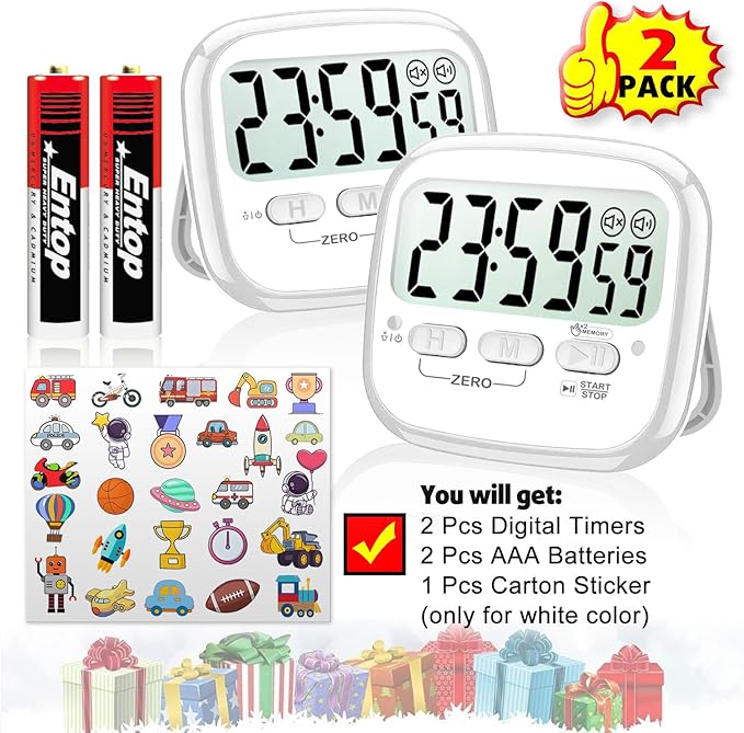 AyayaBoss 2-Pack Magnetic Kitchen Timers - Image 3