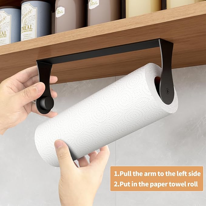 Paper Towel Holder Under Cabinet, Stainless Steel, Wall Mount - Image 3
