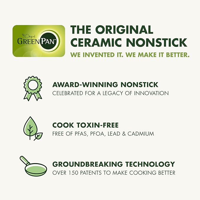 GreenPan Valencia Pro Hard Anodized Healthy Ceramic Nonstick 5QT Stock Pot - Image 8