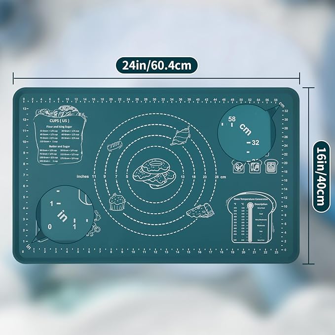 DANIA & DEAN 1.1mm Heavy-Duty Silicone Pastry Mat - Image 7