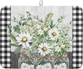 Spring Summer Daisy Floral Dish Drying Mat by Kawani