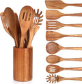 9 Pcs Wooden Spoons for Cooking Utensils by Renawe