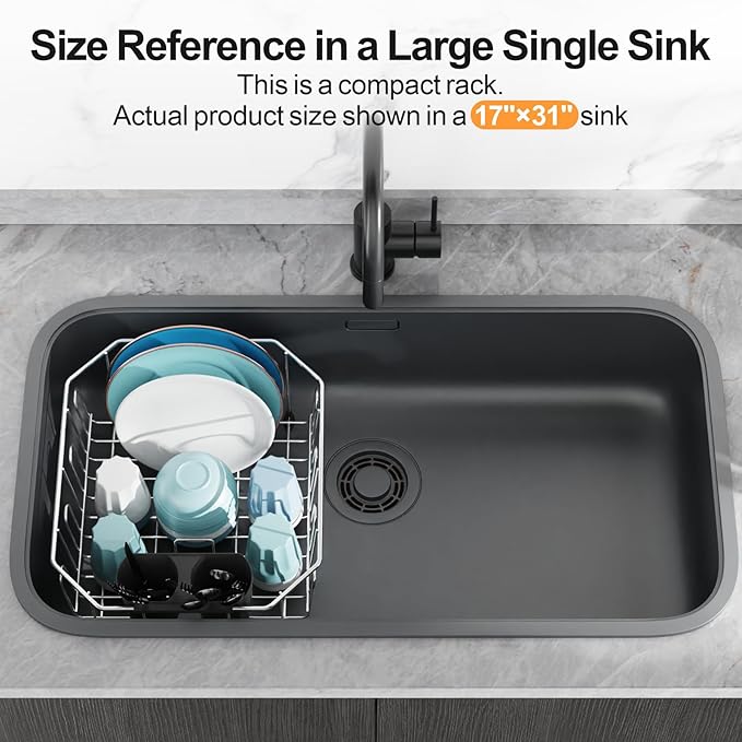GSlife Small in Sink Dish Drying Rack - Image 8
