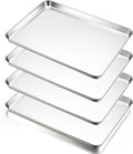 E-far Large Baking Sheets Set of 4, 20”x14” Stainless Steel Cookie Sheet Pans by E-far